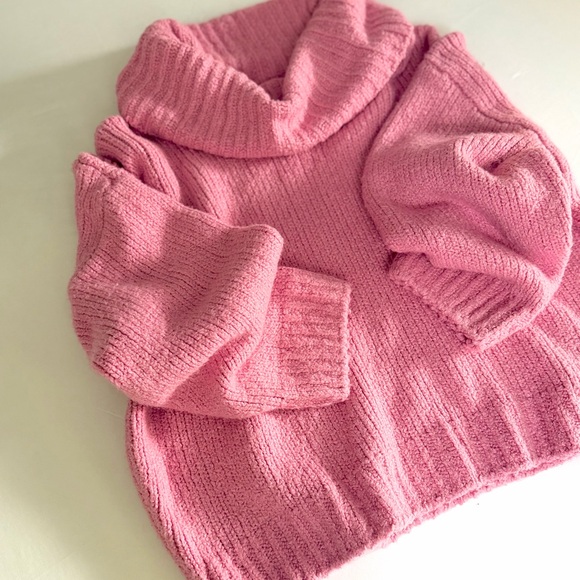 Pilcro for Anthropologie Bubble Gum Knit Cowl Neck Oversized Sweater Large - Picture 14 of 14